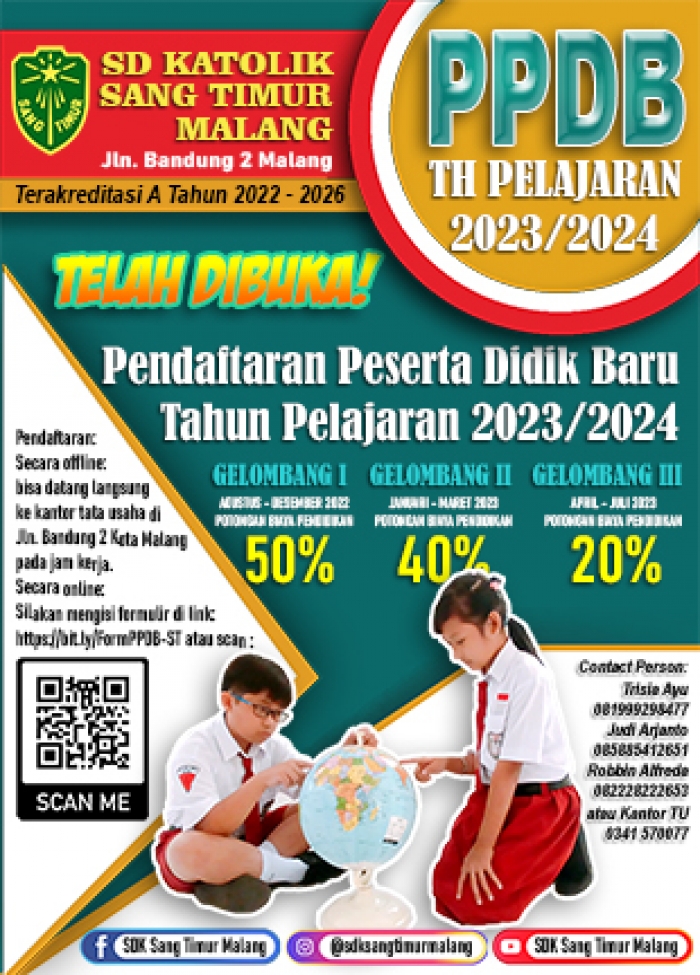 PPDB SD KATOLIK SANG TIMUR MALANG